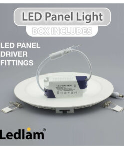 Ledlam LED Panel Light 12W Round 17RPD silver dimmable 02