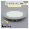Ledlam LED Panel Light 12W Round 17RPD silver dimmable Warm White 30561