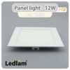 Ledlam LED Panel Light 12W Square 1717SP Day White 30362