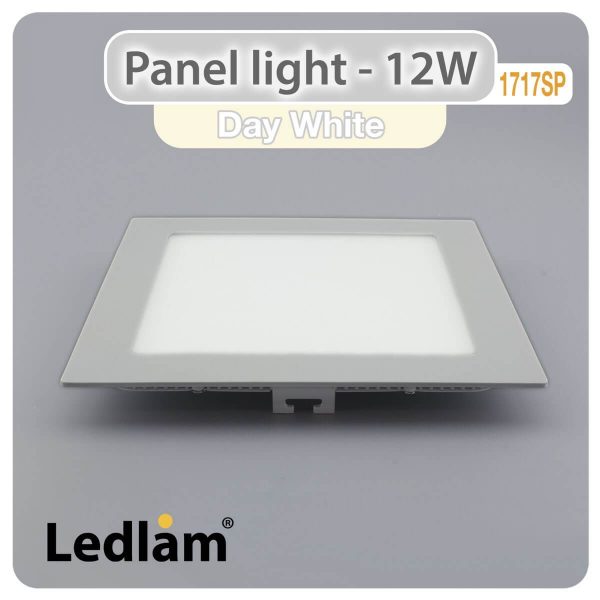 Ledlam LED Panel Light 12W Square 1717SP silver Day White 30553