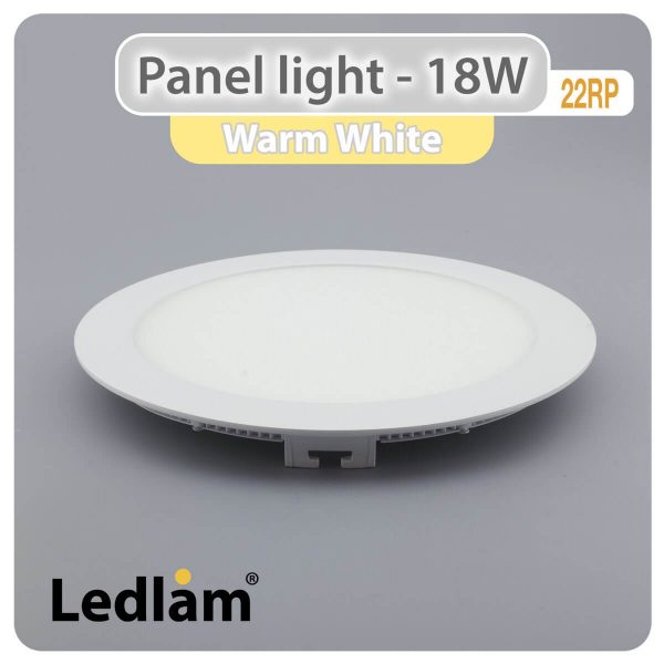 Ledlam LED Panel Light 18W Round 22RP Warm White 30372