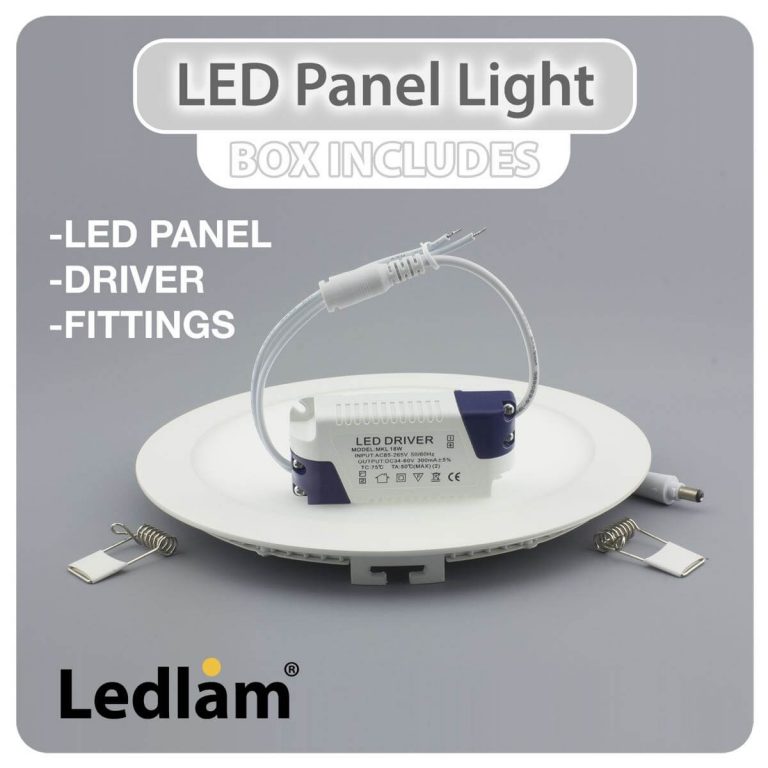 Ledlam LED Panel Light 18W Round 22RPD silver dimmable 01
