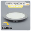 Ledlam LED Panel Light 18W Round 22RPD silver dimmable Warm White 30613