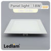 Ledlam LED Panel Light 18W Square 2222SP Day White 30365