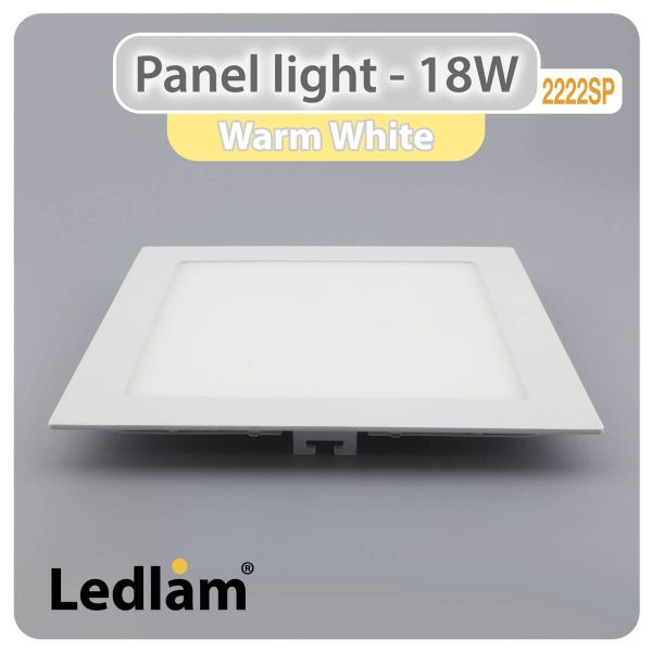 Ledlam LED Panel Light 18W Square 2222SP Warm White 30366