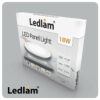 Ledlam LED Panel Light 18W Square 2222SP silver 06