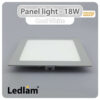 Ledlam LED Panel Light 18W Square 2222SP silver Cool White 30565