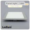 Ledlam LED Panel Light 18W Square 2222SP silver Day White 30564