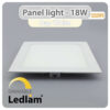 Ledlam LED Panel Light 18W Square 2222SPD dimmable Day White 30392