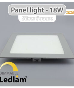 Ledlam LED Panel Light 18W Square 2222SPD silver dimmable 01