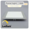 Ledlam LED Panel Light 18W Square 2222SPD silver dimmable Day White 30611
