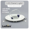 Ledlam LED Panel Light 24W Round 30RPD dimmable 02