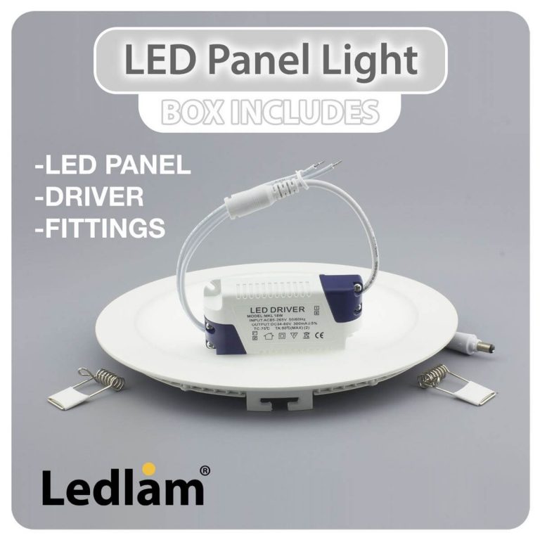 Ledlam LED Panel Light 24W Round 30RPD dimmable 01