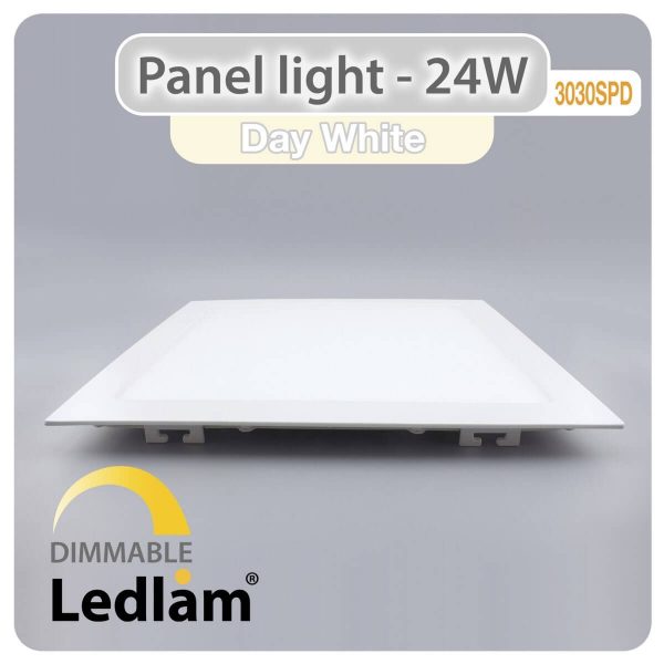 Ledlam LED Panel Light 24W Square 3030SPD dimmable Day White 30818
