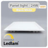 Ledlam LED Panel Light 24W Square 3030SPD dimmable Warm White 30819