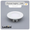 Ledlam LED Panel Light 3W Round 9RP 01