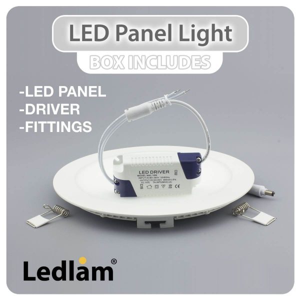 Ledlam LED Panel Light 3W Round 9RP 02
