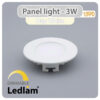 Ledlam LED Panel Light 3W Round 9RPD dimmable Day White 30781