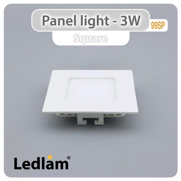 Ledlam LED Panel Light 3W Square 99SP 01