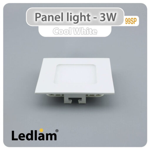 Ledlam LED Panel Light 3W Square 99SP Cool White 30721