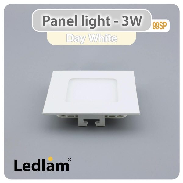 Ledlam LED Panel Light 3W Square 99SP Day White 30720