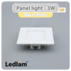 Ledlam LED Panel Light 3W Square 99SP Warm White 30719