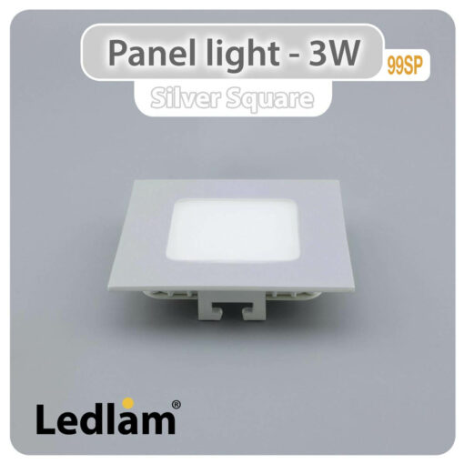 Ledlam LED Panel Light 3W Square 99SP silver 01