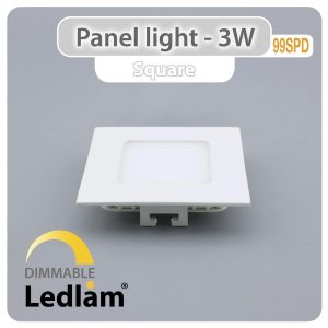Ledlam LED Panel Light 3W Square 99SPD dimmable 01