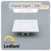 Ledlam LED Panel Light 3W Square 99SPD dimmable Cool White 30779