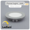 Ledlam LED Panel Light 6W Round 12RPD silver dimmable 01
