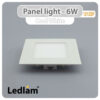 Ledlam LED Panel Light 6W Square 1212SP Cool White 30355