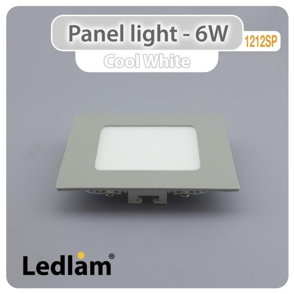 Ledlam LED Panel Light 6W Square 1212SP silver Cool White 30548