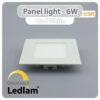 Ledlam LED Panel Light 6W Square 1212SPD dimmable Cool White 30387