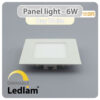 Ledlam LED Panel Light 6W Square 1212SPD dimmable Day White 30386