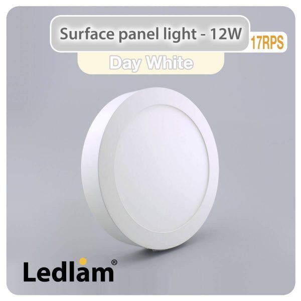 Ledlam LED Surface Panel Light 12W Round 17RPS Day White 30582