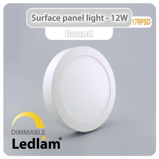 Ledlam LED Surface Panel Light 12W Round 17RPSD dimmable 01