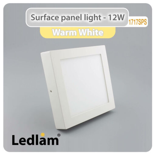 Ledlam LED Surface Panel Light 12W Square 1717SPS Warm White 30575