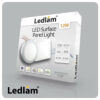 Ledlam LED Surface Panel Light 12W Square 1717SPSD dimmable 06