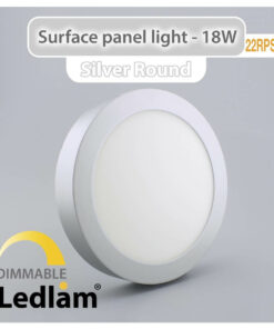 Ledlam LED Surface Panel Light 18W Round 22RPSD silver dimmable 01