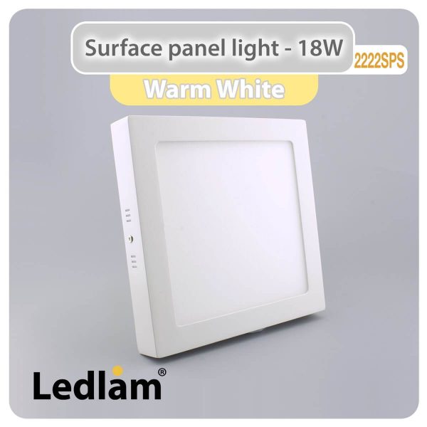 Ledlam LED Surface Panel Light 18W Square 2222SPS Warm White 30443