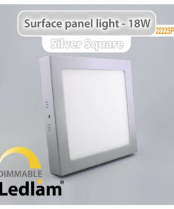 Ledlam LED Surface Panel Light 18W Square 2222SPSD silver dimmable 01