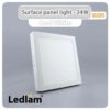 Ledlam LED Surface Panel Light 24W Square 3030SPS Cool White 30742