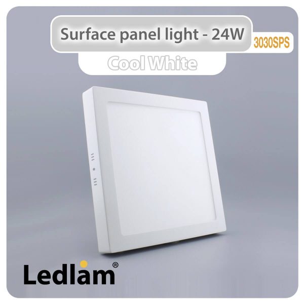 Ledlam LED Surface Panel Light 24W Square 3030SPS Cool White 30742