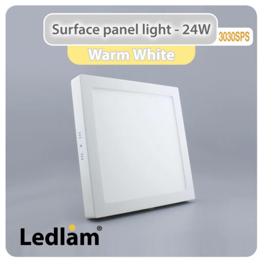 Ledlam LED Surface Panel Light 24W Square 3030SPS Warm White 30740