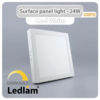 Ledlam LED Surface Panel Light 24W Square 3030SPSD dimmable Cool White 30825
