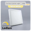 Ledlam LED Surface Panel Light 24W Square 3030SPSD dimmable Warm White 30823