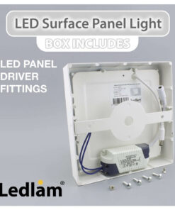 Ledlam LED Surface Panel Light 6W Square 1212SPS 02