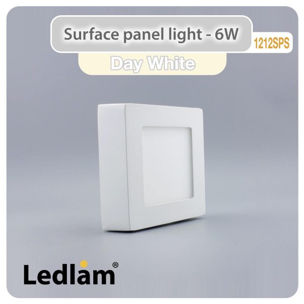 Ledlam LED Surface Panel Light 6W Square 1212SPS Day White 30735
