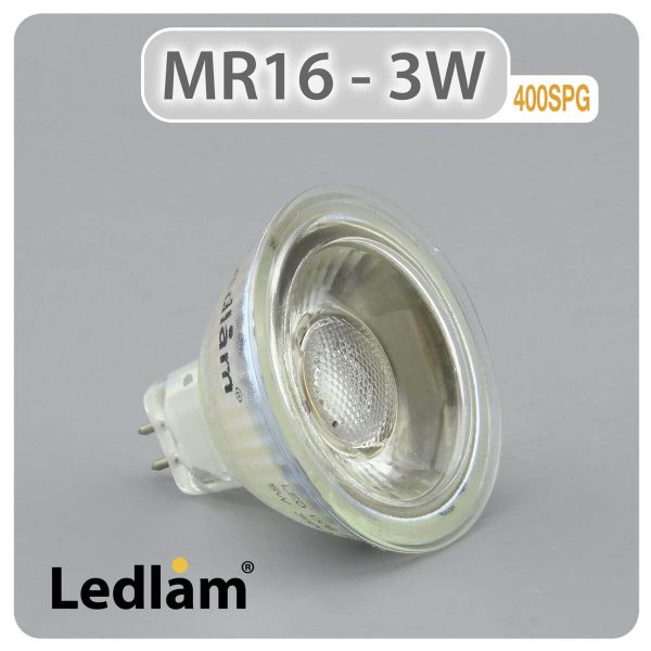 Ledlam MR16 GU5.3 LED Spot Light 3W 12V COB 400SPG 01
