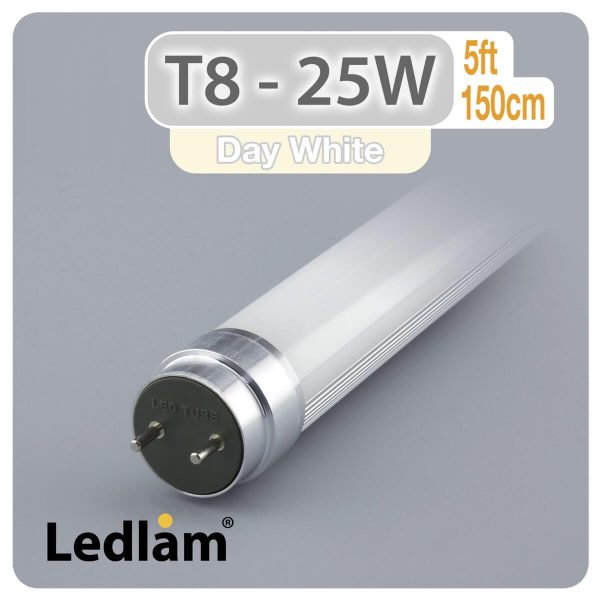 Ledlam T8 5ft 1500mm 25W LED Tube Day White 30222